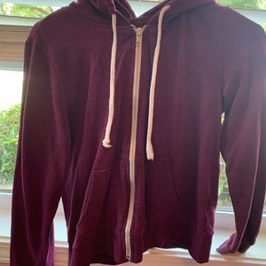 maroon hoodie